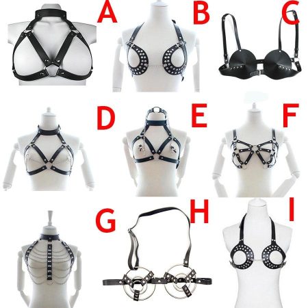 Leather breast harness bondage-best porno