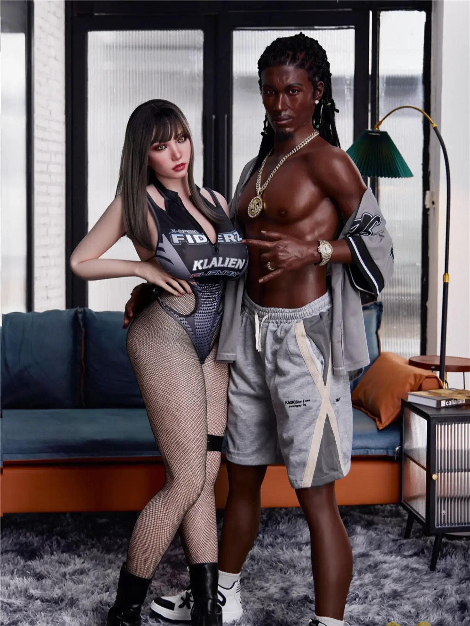 F118 -170cm/5ft7-38kg Fernando Rapper Femboy Silicone Black Male Sex Doll -Irontech Doll - Image 19