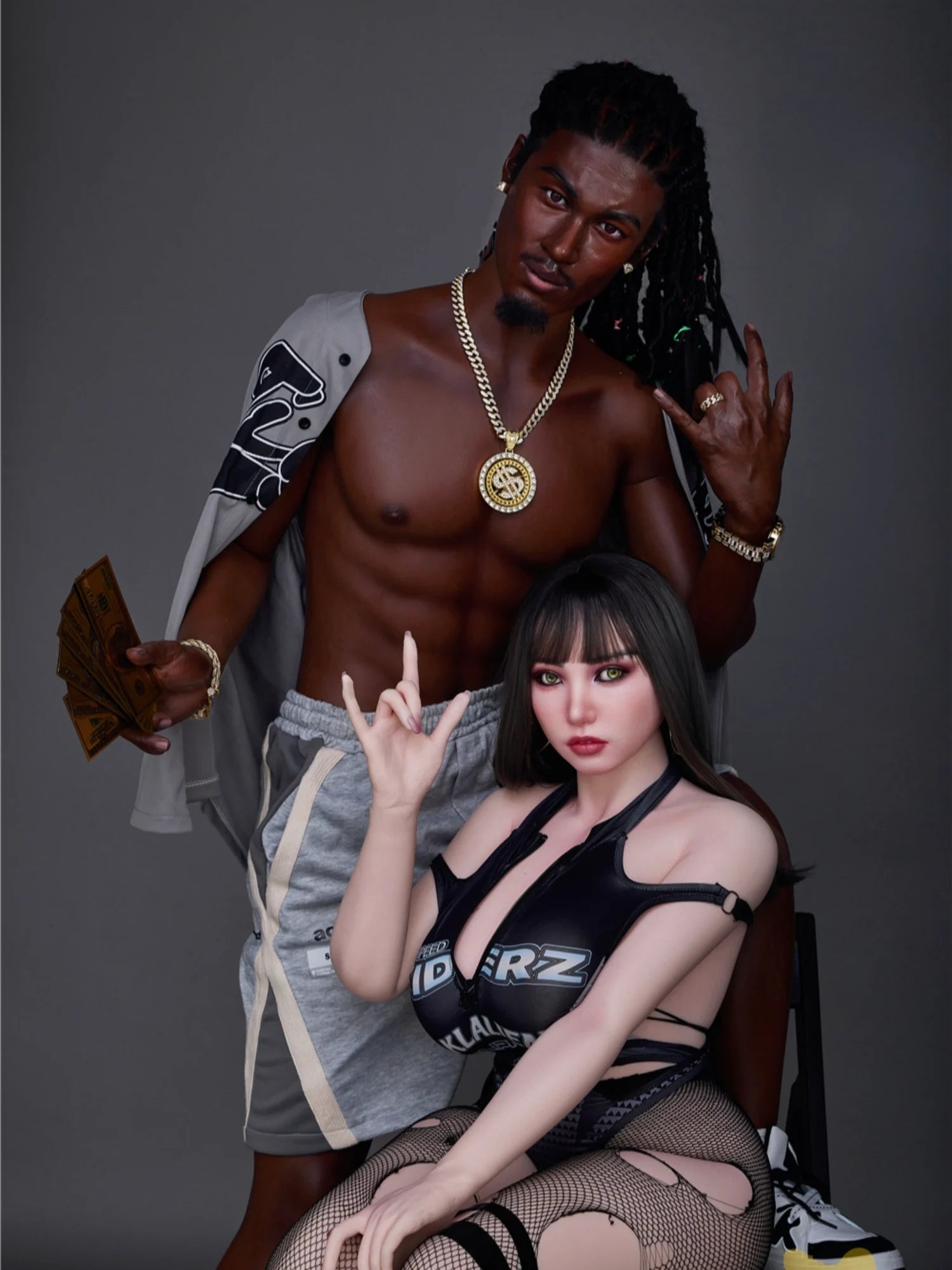 F118 -170cm/5ft7-38kg Fernando Rapper Femboy Silicone Black Male Sex Doll -Irontech Doll - Image 20