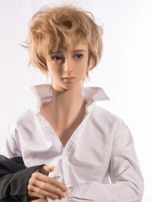 F112-165cm-37kg Edward Golden Hair Tpe Fantasy Prince Femboy Twink Sex Doll-Qita Doll