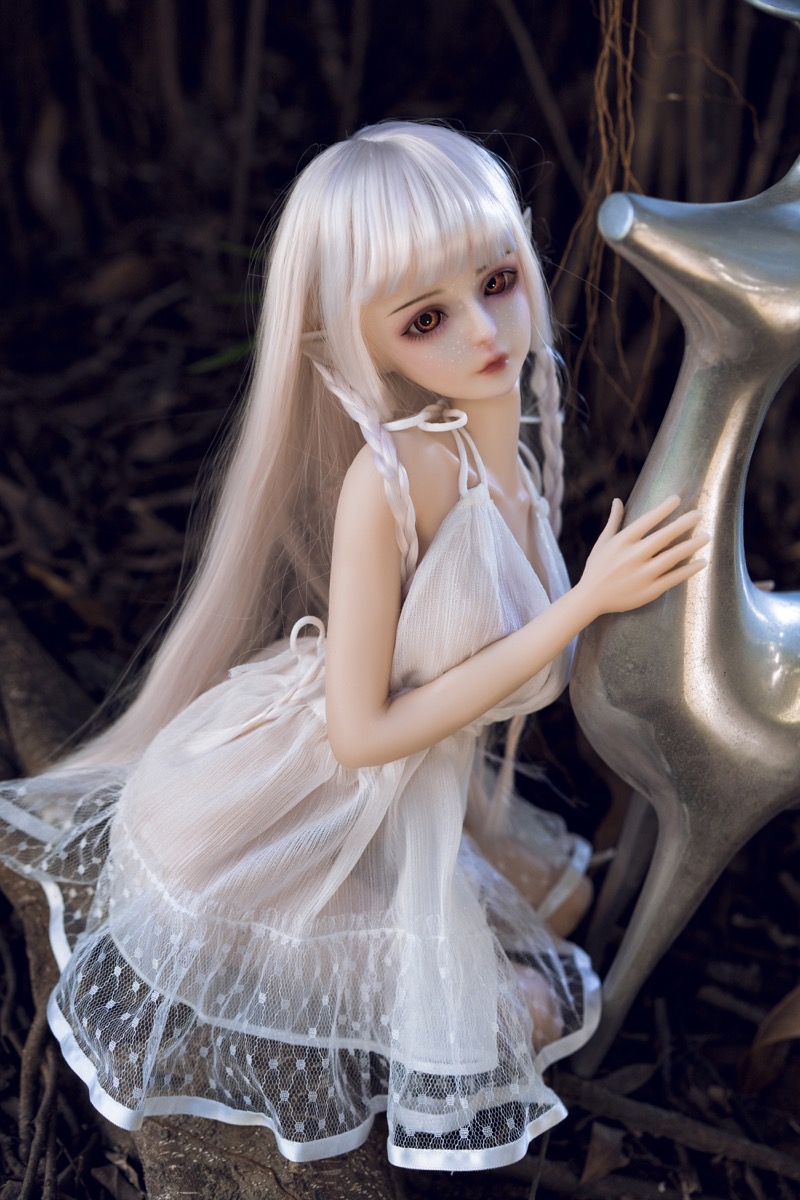 Haggai – Full Silicone Cute Elf White-Haired Adult Figure - Image 2
