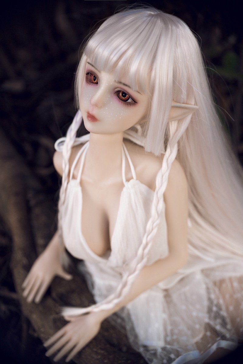 Haggai – Full Silicone Cute Elf White-Haired Adult Figure - Image 3
