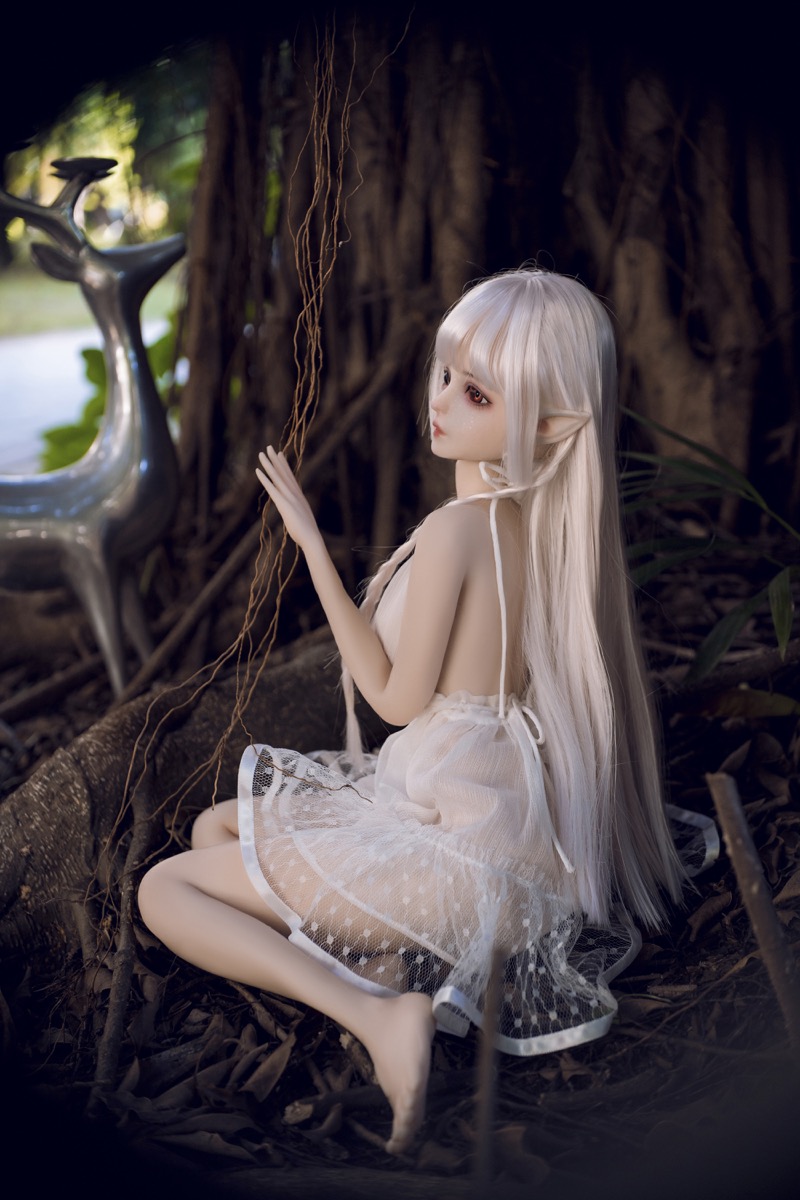 Haggai – Full Silicone Cute Elf White-Haired Adult Figure - Image 5