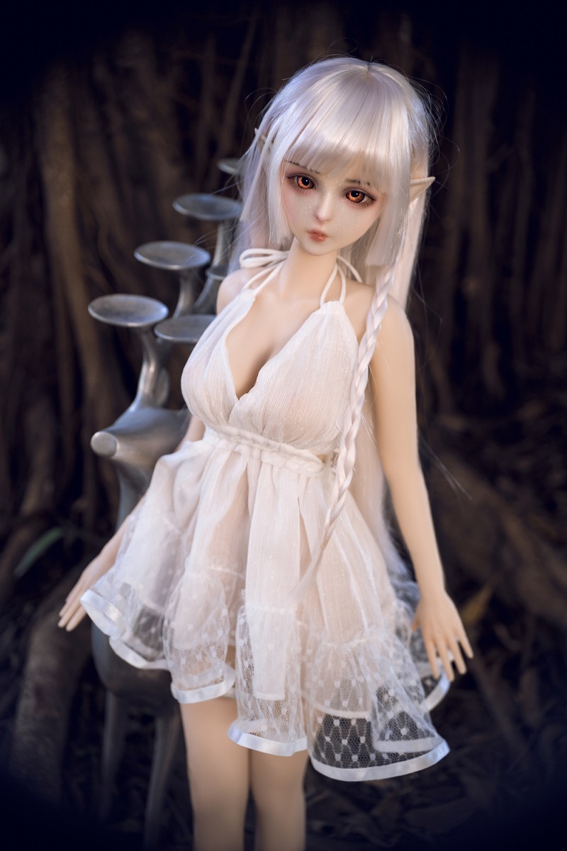Haggai – Full Silicone Cute Elf White-Haired Adult Figure - Image 8