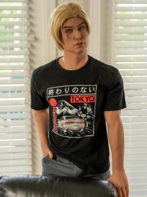 F1653K-170cm/5ft7(40kg) Femboy Muscular Blond Short Hair TPE Male Sex Doll 【In Stock USA】 | Doll Forever