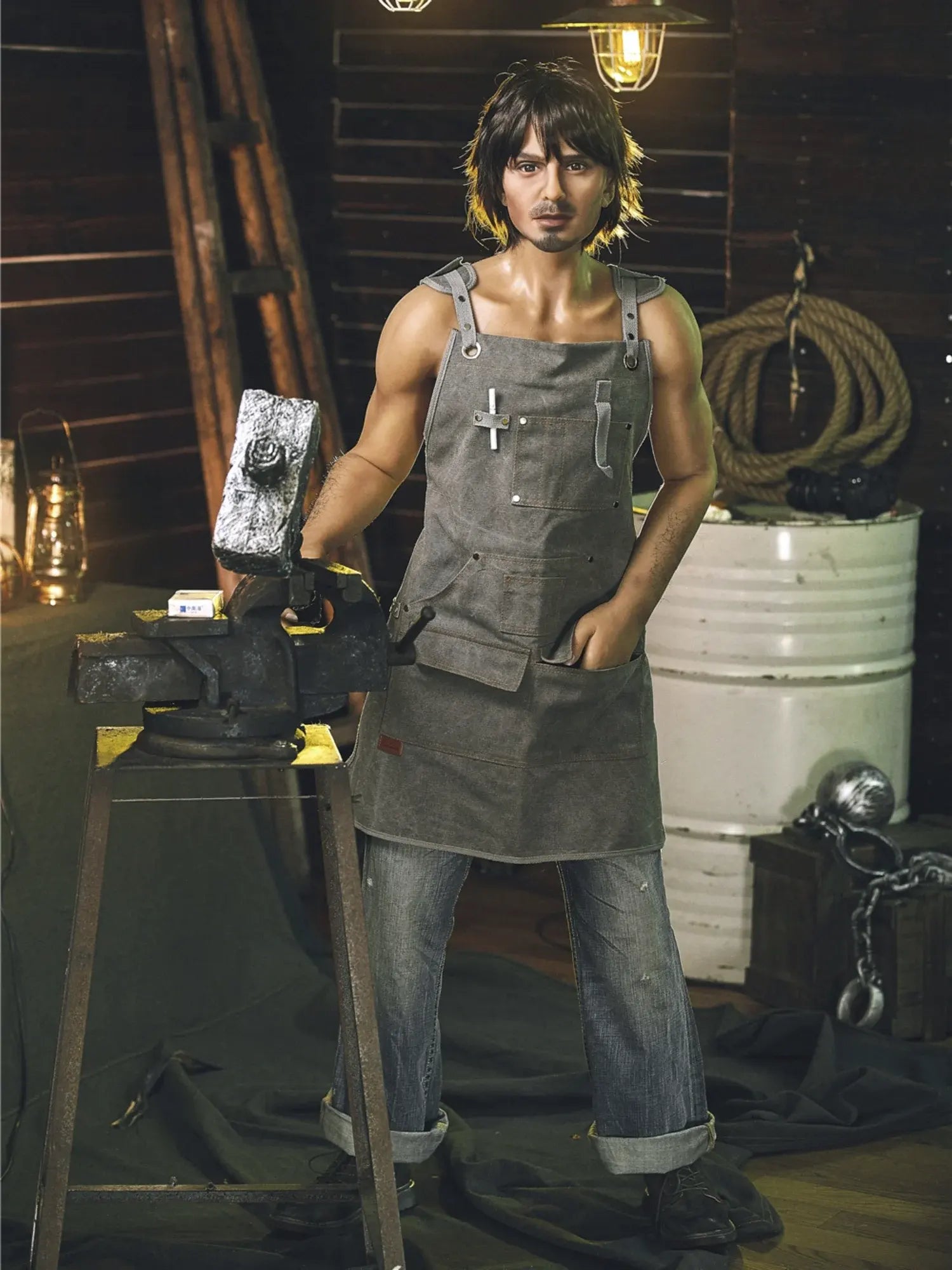 F4581-162cm(5ft3)-49kg Nicholas TPE Femboy Male And Female Sex Dolls-Irontech Doll - Image 2