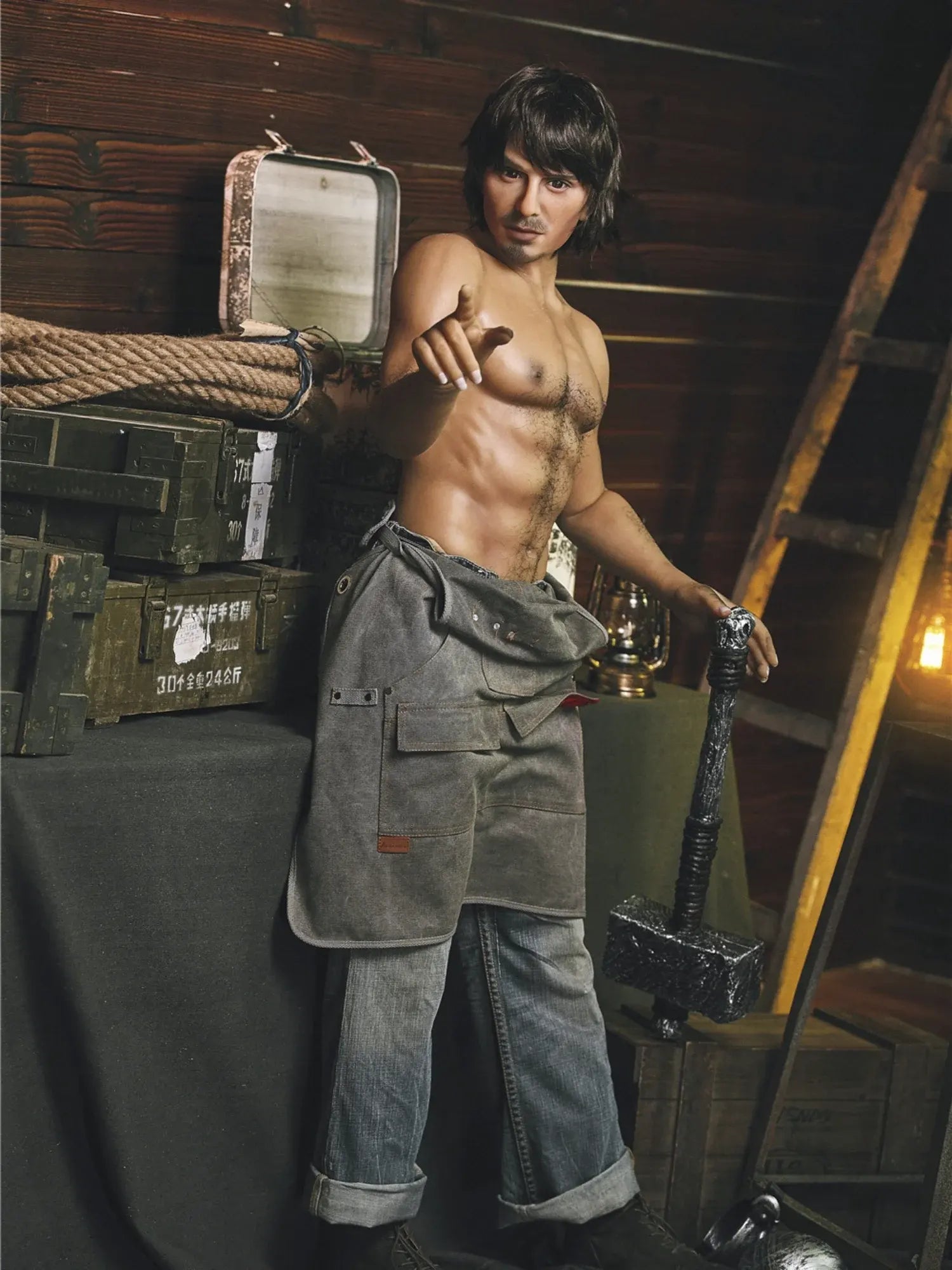 F4581-162cm(5ft3)-49kg Nicholas TPE Femboy Male And Female Sex Dolls-Irontech Doll - Image 5