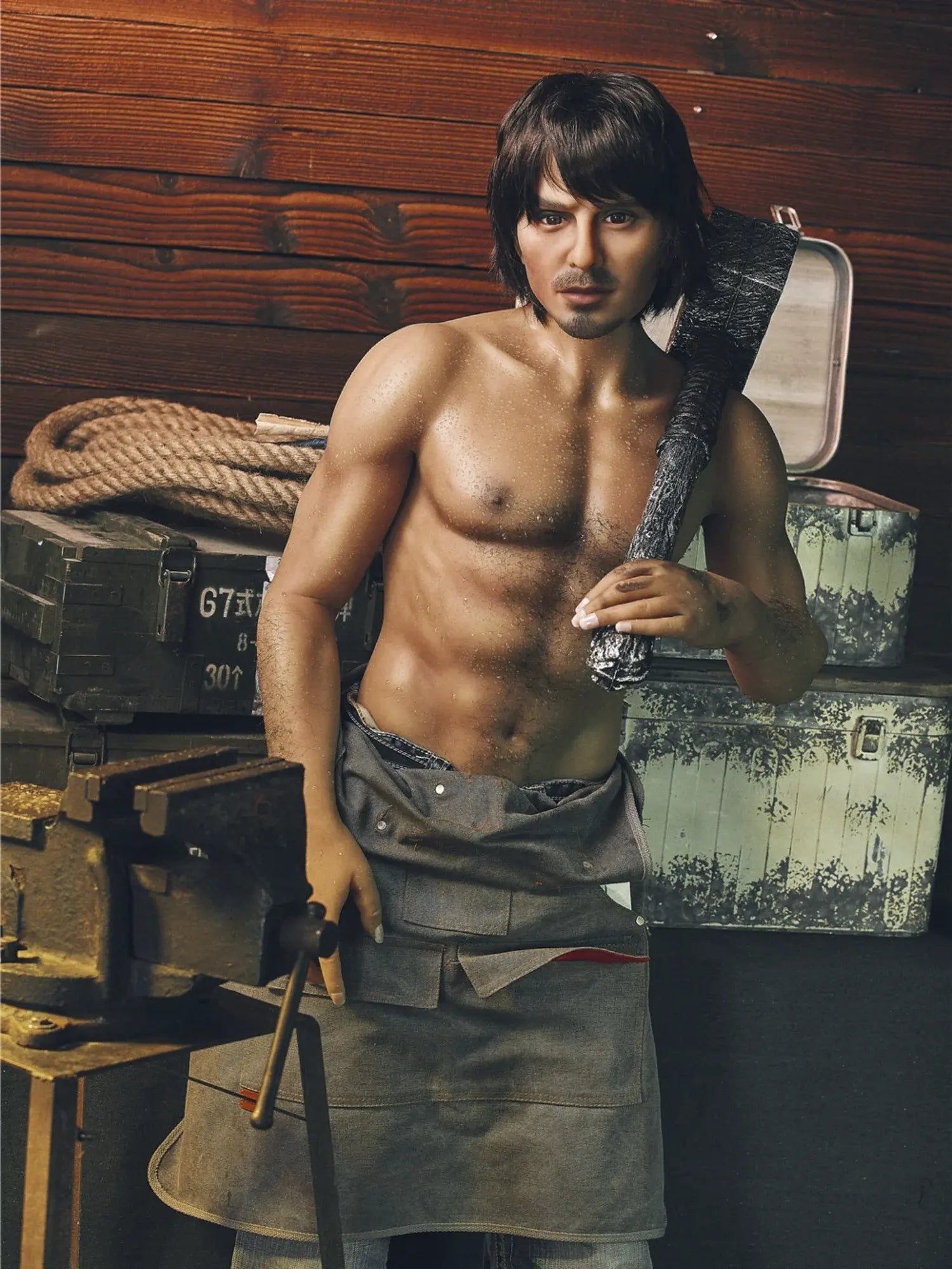 F4581-162cm(5ft3)-49kg Nicholas TPE Femboy Male And Female Sex Dolls-Irontech Doll - Image 3