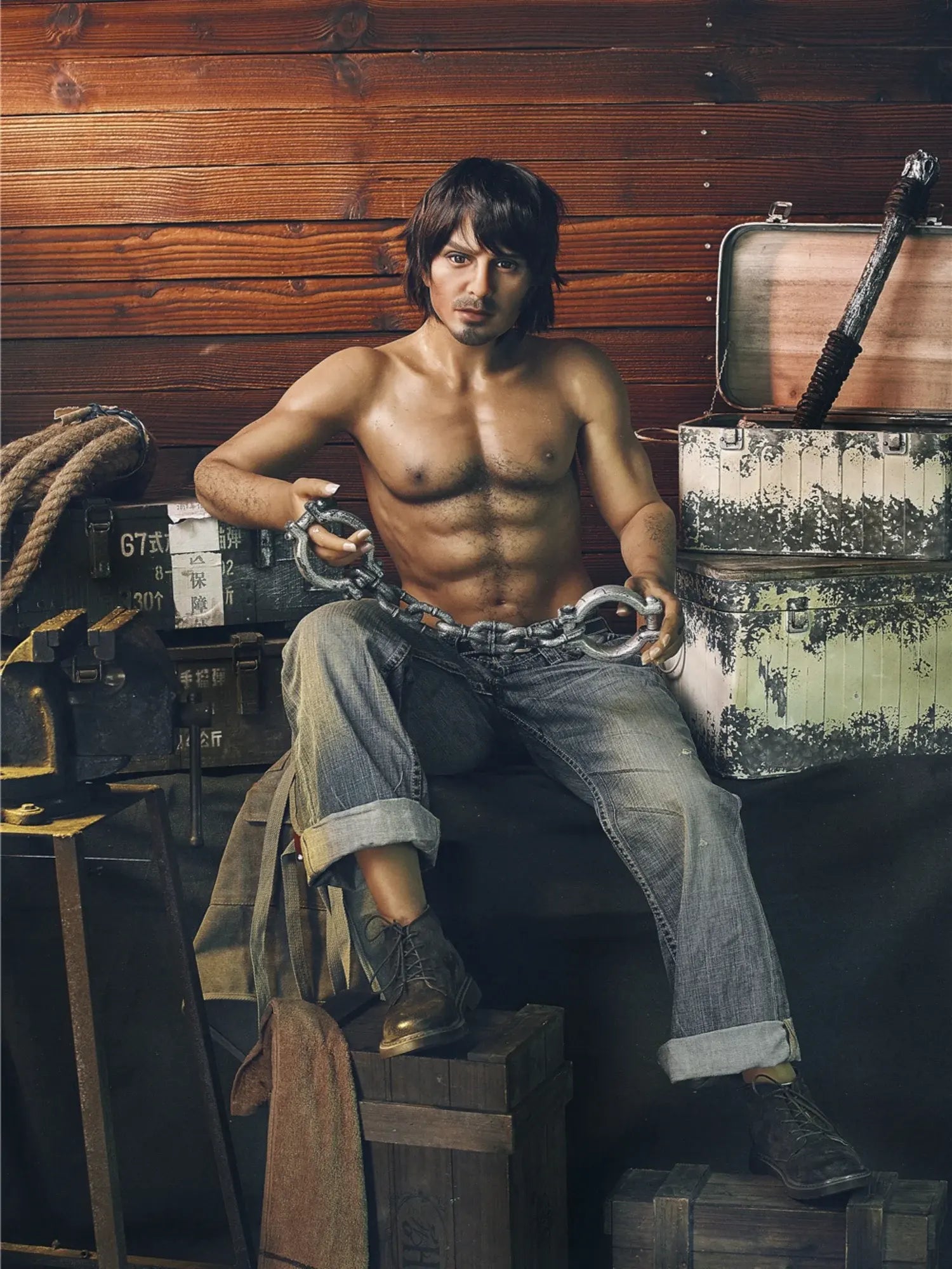 F4581-162cm(5ft3)-49kg Nicholas TPE Femboy Male And Female Sex Dolls-Irontech Doll - Image 6