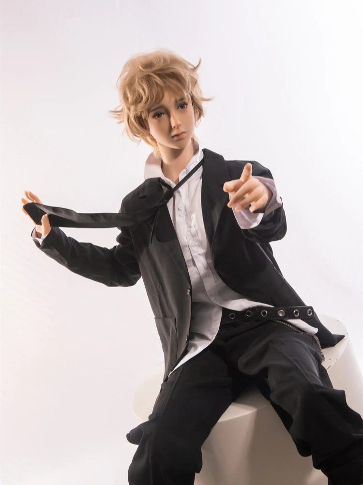 F112-165cm-37kg Edward Golden Hair Tpe Fantasy Prince Femboy Twink Sex Doll-Qita Doll - Image 2