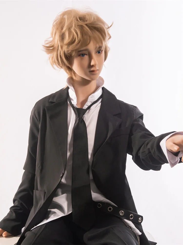 F112-165cm-37kg Edward Golden Hair Tpe Fantasy Prince Femboy Twink Sex Doll-Qita Doll - Image 4