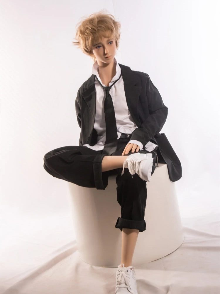 F112-165cm-37kg Edward Golden Hair Tpe Fantasy Prince Femboy Twink Sex Doll-Qita Doll - Image 6