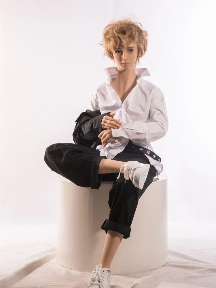 F112-165cm-37kg Edward Golden Hair Tpe Fantasy Prince Femboy Twink Sex Doll-Qita Doll - Image 7