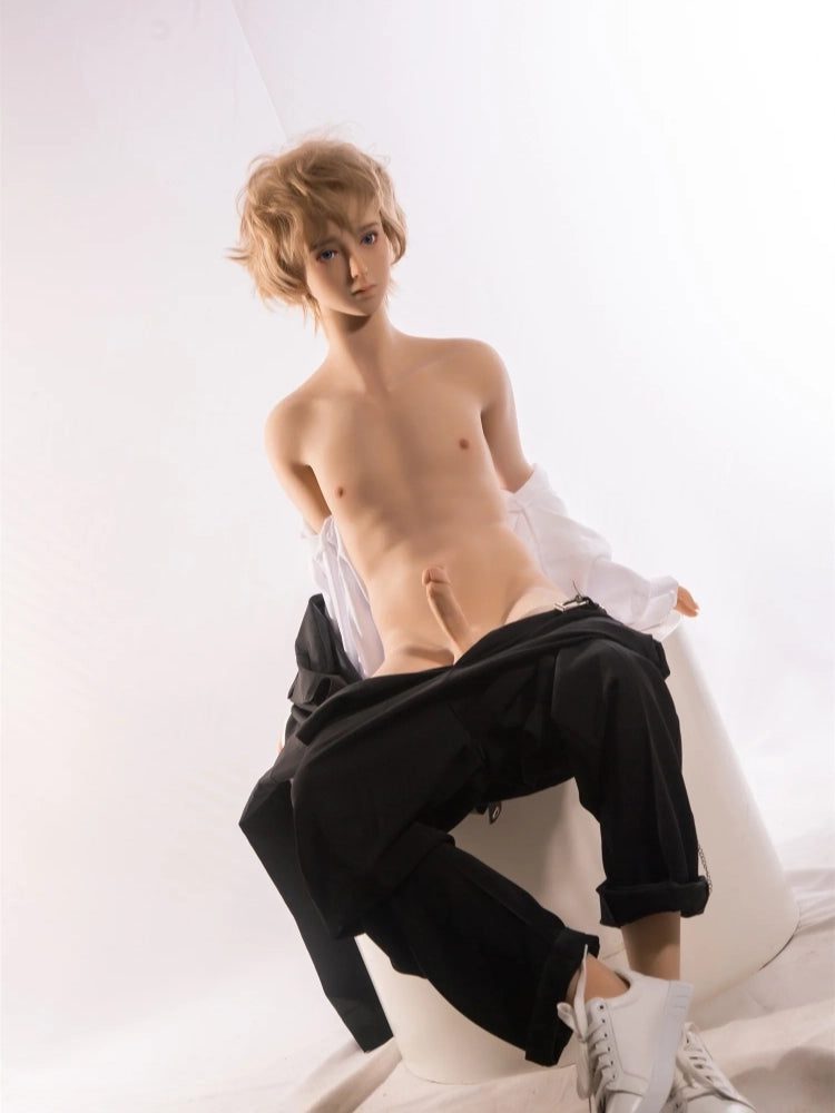 F112-165cm-37kg Edward Golden Hair Tpe Fantasy Prince Femboy Twink Sex Doll-Qita Doll - Image 11