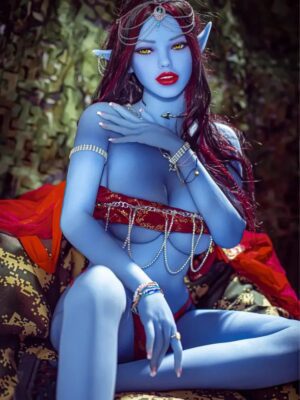 F1411-158cm(5f2)-33kg E Cup Alien Blue Elves TPE Sex Doll Alien |Aibei Doll