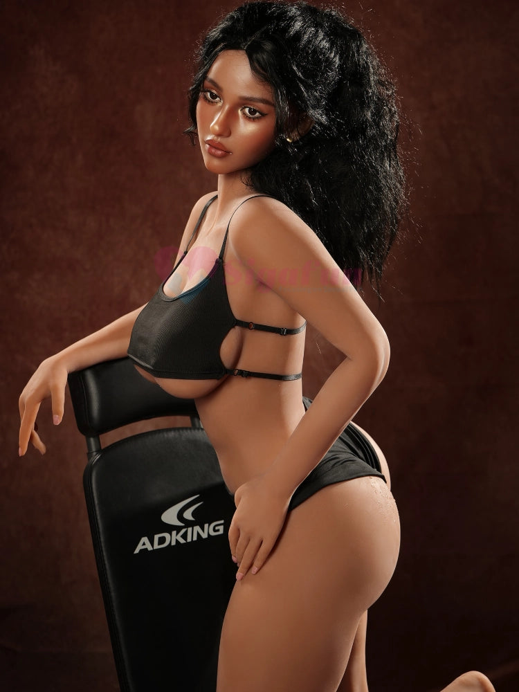 F2433-159cm(5.2ft)-39kg D Cup Life-Size Silicone Head Ebony BBW Sex Doll【IN STOCK US】|Sigafun Doll