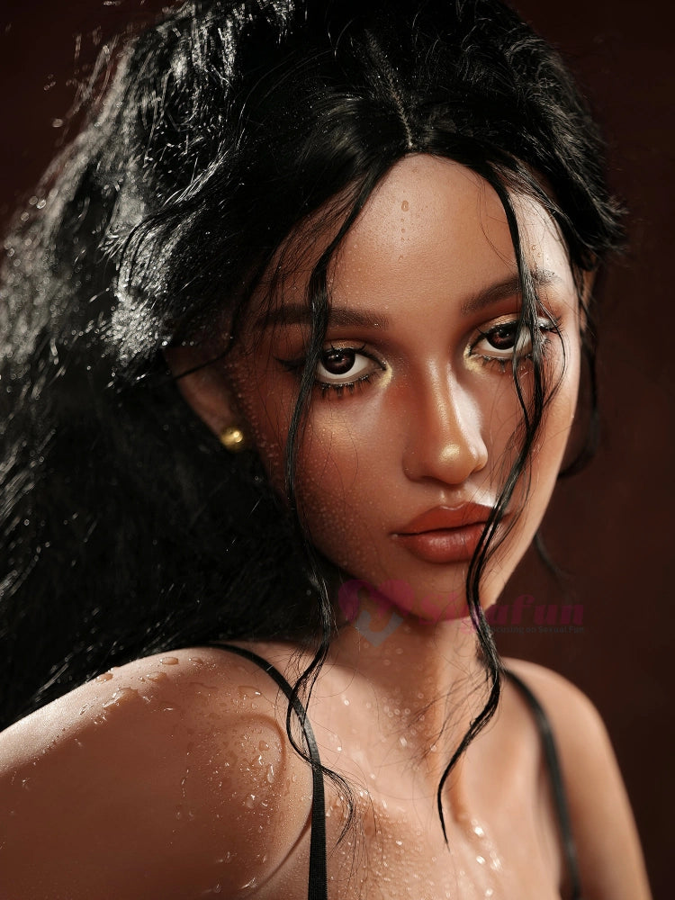 F2433-159cm(5.2ft)-39kg D Cup Life-Size Silicone Head Ebony BBW Sex Doll【IN STOCK US】|Sigafun Doll - Image 2