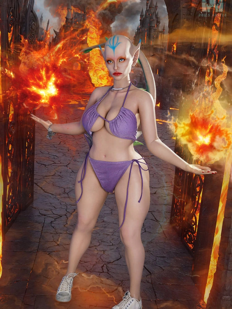 F4023-153cm F Cup Alien ELF Fantasy Full Silicone Big Booty Sexual Small Alien Sex Dolls|Castle Doll - Image 21